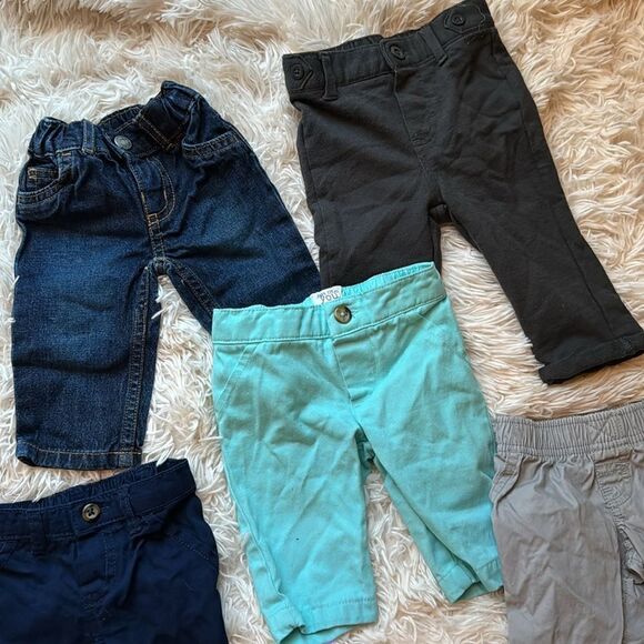 Carter’s, Cat & Jack Baby Boy Jeans, Slacks Bundle of 5, 3m 3months - Picture 2 of 8